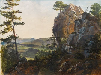 Paysage avec les Balbersteinen près de Miesenbach